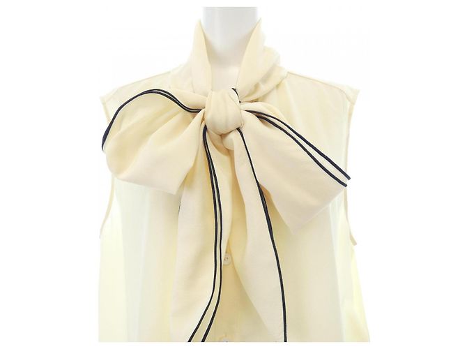 Top de seda Louis Vuitton Blanco - vista 5