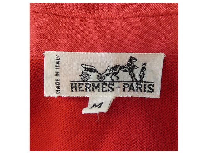 Hermès Polo de seda, algodón y cachemira Twillene Brides de Gala Hermes Blanco Roja - vista 4