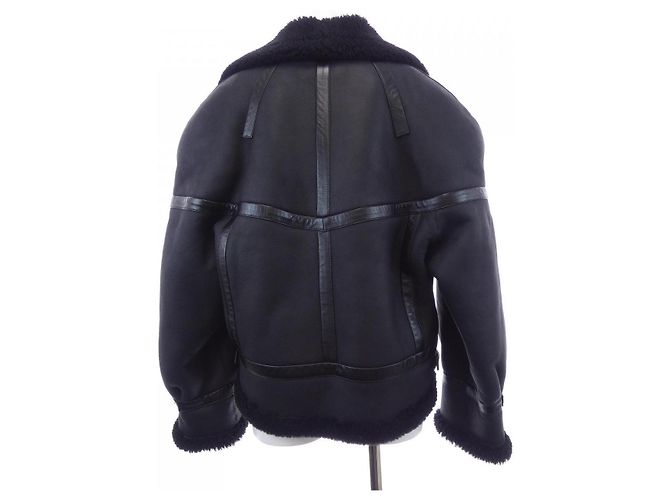 Yves Saint Laurent Chaqueta AVIATOR Saint Laurent Chaqueta de shearling Negro - vista 2