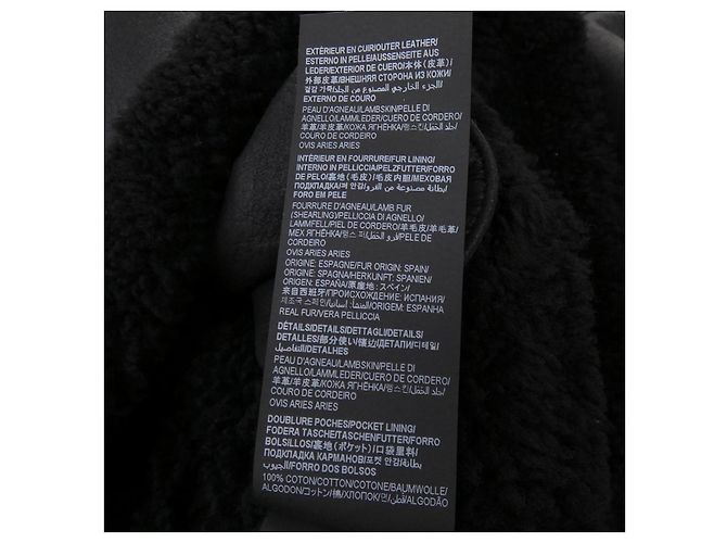 Yves Saint Laurent Chaqueta AVIATOR Saint Laurent Chaqueta de shearling Negro - vista 3