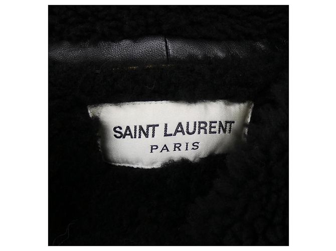 Yves Saint Laurent Chaqueta AVIATOR Saint Laurent Chaqueta de shearling Negro - vista 4