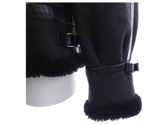 Yves Saint Laurent Chaqueta AVIATOR Saint Laurent Chaqueta de shearling Negro - vista 6