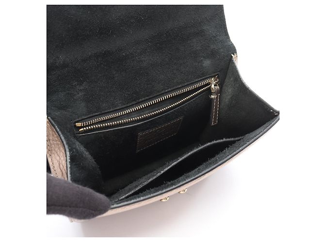 Borsa a tracolla in pelle Valentino Rockstud D'oro - vista 3