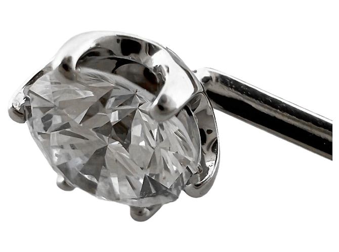 Autre Marque Orecchini in oro bianco K14 e diamanti Argento - vista 13