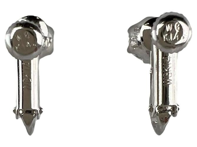 Autre Marque Orecchini in oro bianco K14 e diamanti Argento - vista 4