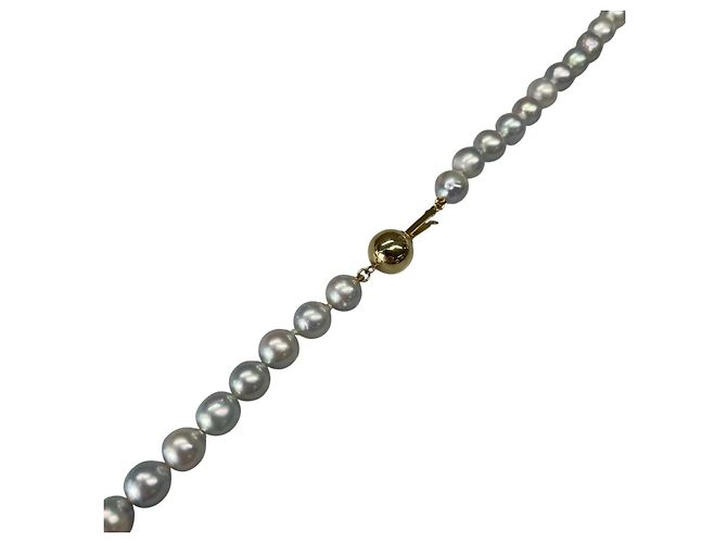 Autre Marque Collana con perle e hematite Au750 D'oro - vista 4