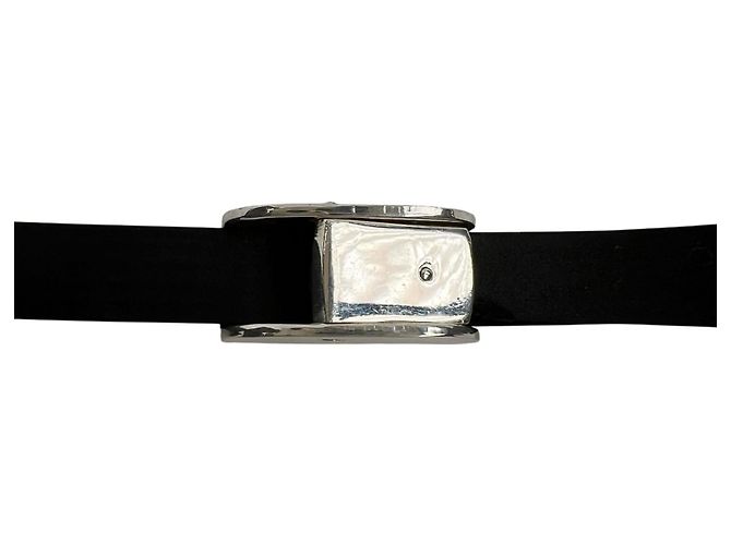 Choker Gucci in argento 925 e gomma Nero - vista 5