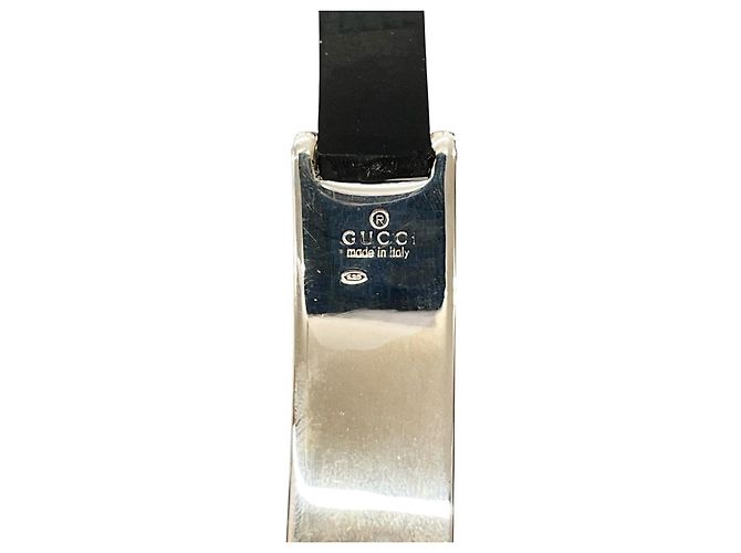 Choker Gucci in argento 925 e gomma Nero - vista 6
