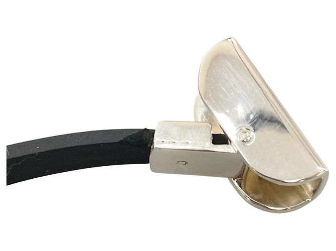 Choker Gucci in argento 925 e gomma Nero - vista 8