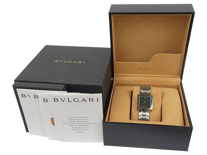 Bulgari BVLGARI Quadrato Uhr aus Edelstahl - Ansicht 12
