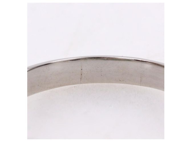 Autre Marque Pt900 Platinring mit Smaragd und Diamant Silber - Ansicht 7