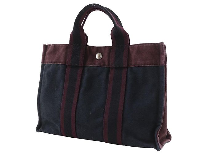 Hermès Borsa Fourre Tout PM in cotone Hermes Nero - vista 2
