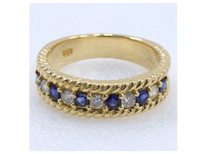 Autre Marque Saphir-Diamant-Ring Au750 Golden - Ansicht 5