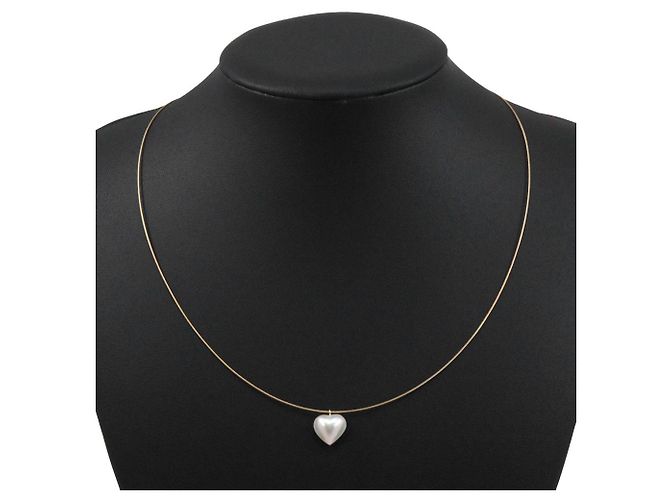 Collana di perle Tasaki Omega Chain Heart Au750 D'oro - vista 2