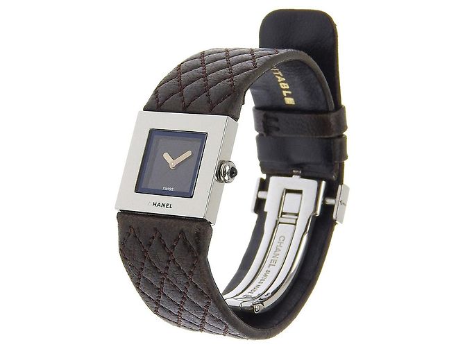 Chanel Matelasse Uhr aus Edelstahl Schwarz - Ansicht 2