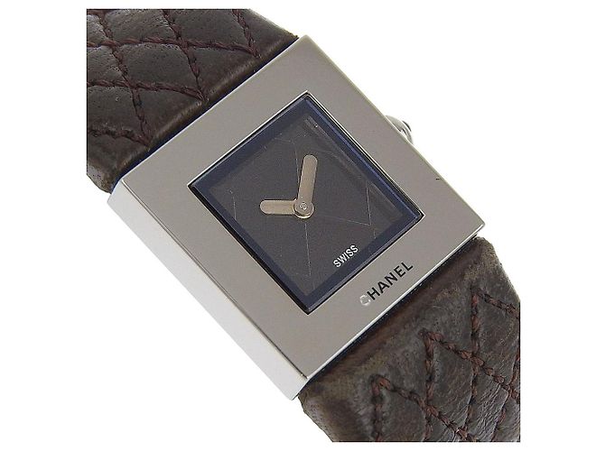 Chanel Matelasse Uhr aus Edelstahl Schwarz - Ansicht 3