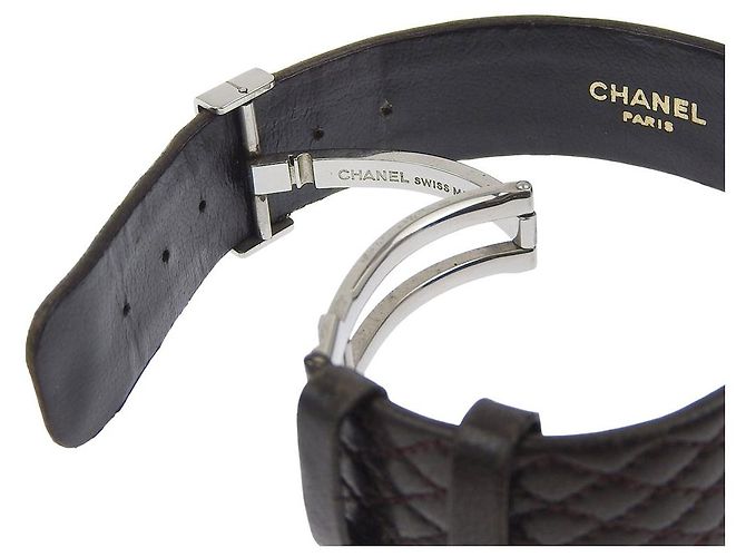 Chanel Matelasse Uhr aus Edelstahl Schwarz - Ansicht 8