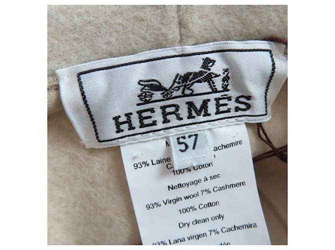 Hermès Harper57 Wollhut Beige - Ansicht 8