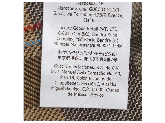 Conjunto de traje de lana Gucci Castaño - vista 13
