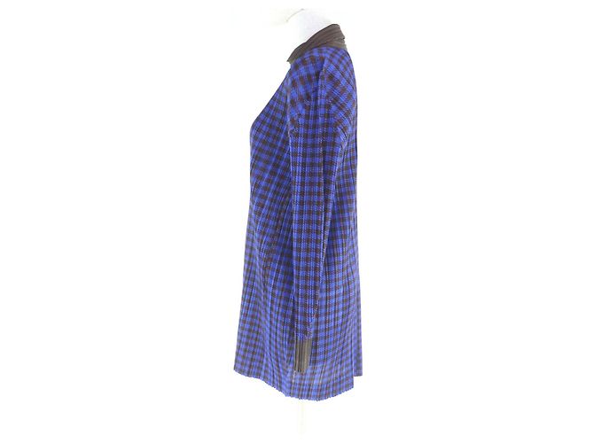 Issey Miyake PLEATS PLEASE Jacket Polyester Jacket Brown Blue - view 2