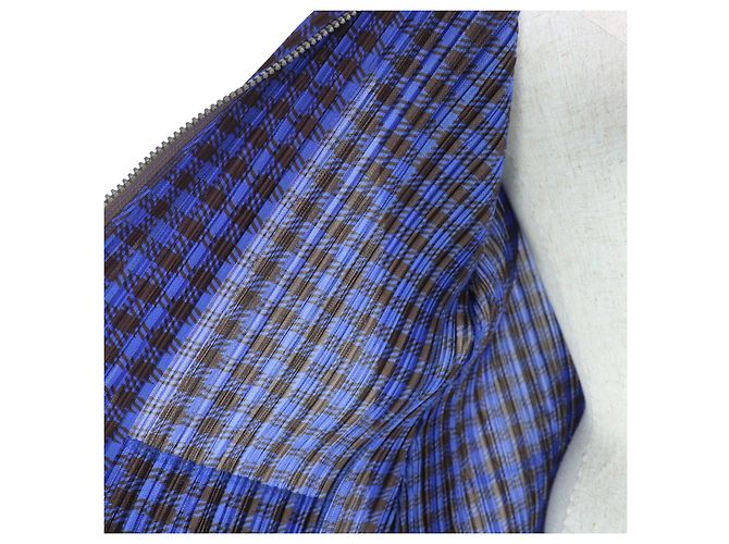 Issey Miyake PLEATS PLEASE Jacket Polyester Jacket Brown Blue - view 5