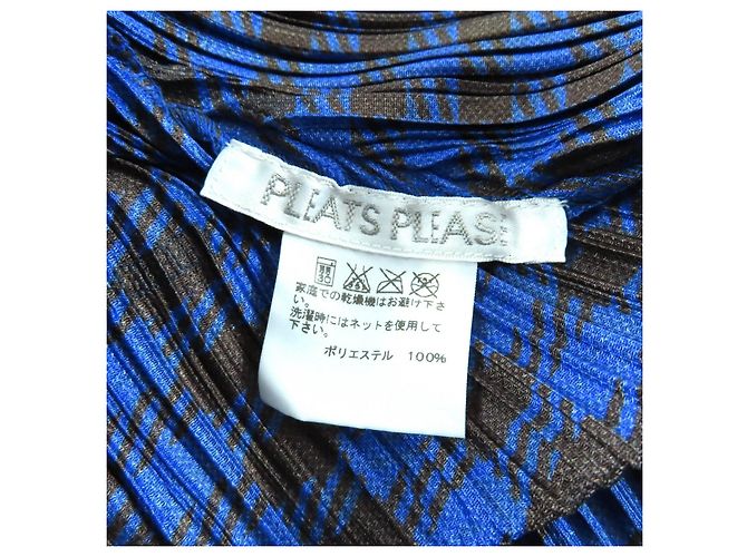 Issey Miyake PLEATS PLEASE Jacket Polyester Jacket Brown Blue - view 7