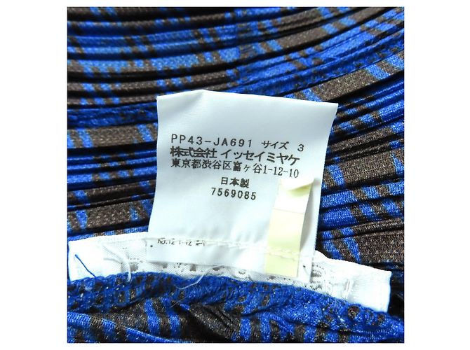 Issey Miyake PLEATS PLEASE Jacket Polyester Jacket Brown Blue - view 8
