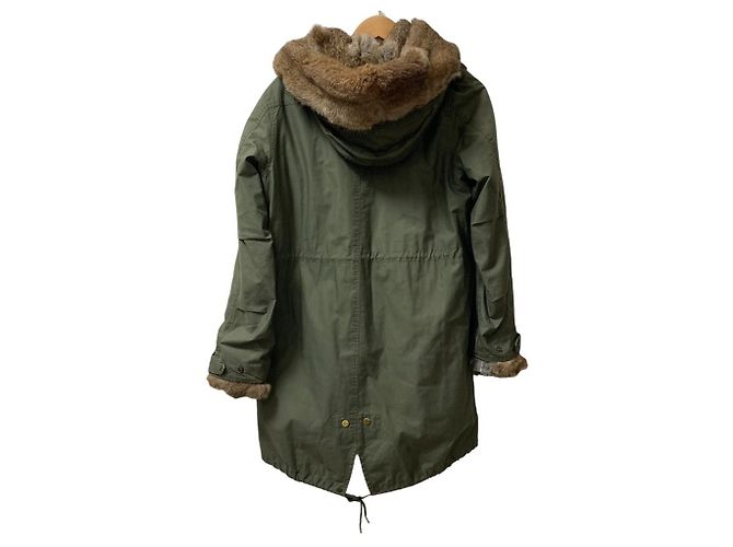 Autre Marque Abrigo de lana con forro Woolrich Castaño Verde Caqui - vista 3
