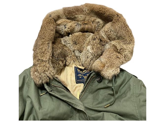 Autre Marque Abrigo de lana con forro Woolrich Castaño Verde Caqui - vista 4