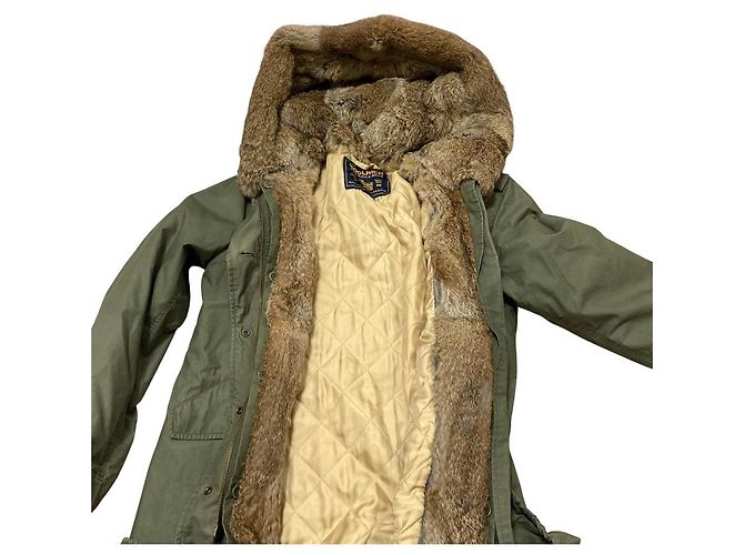 Autre Marque Abrigo de lana con forro Woolrich Castaño Verde Caqui - vista 5