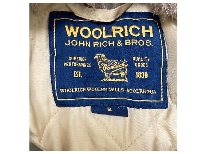 Autre Marque Abrigo de lana con forro Woolrich Castaño Verde Caqui - vista 6