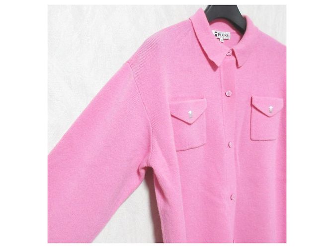 Autre Marque Langes Strickhemd aus Wolle STUDIO PICONE Pink - Ansicht 4