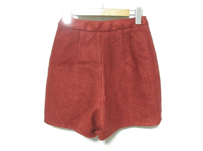 Autre Marque Short de mistura de lã Snidel Vermelho - vista 2