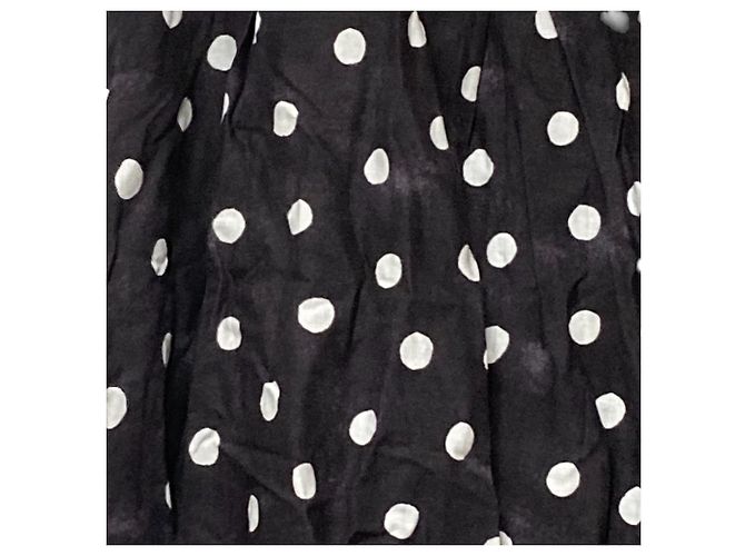 Autre Marque Falda larga de mezcla de lino Simplicite Negro - vista 2