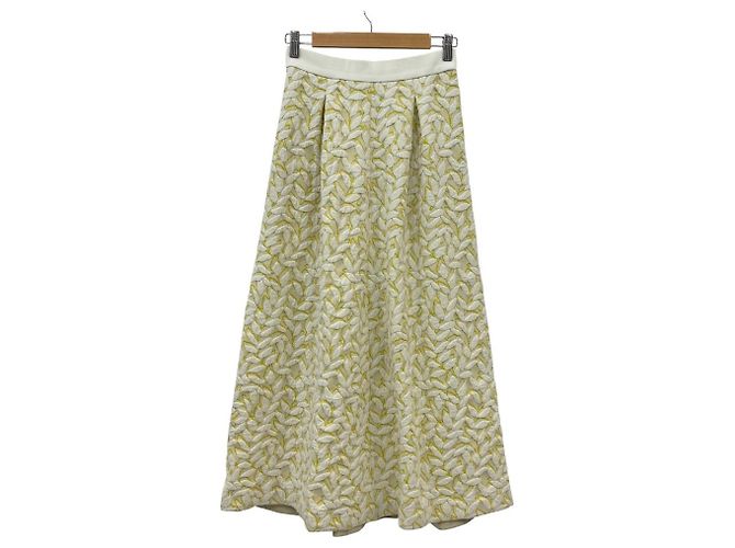 Autre Marque Falda de jacquard brillante Ballsey Blanco Amarillo - vista 2