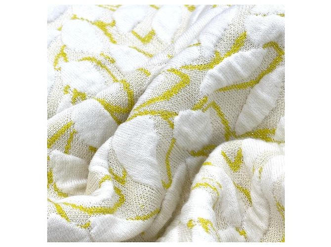 Autre Marque Falda de jacquard brillante Ballsey Blanco Amarillo - vista 4