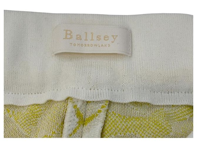 Autre Marque Falda de jacquard brillante Ballsey Blanco Amarillo - vista 5