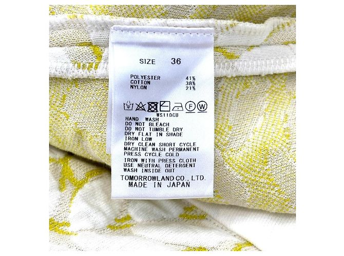 Autre Marque Falda de jacquard brillante Ballsey Blanco Amarillo - vista 6