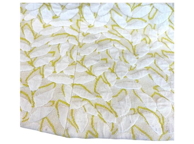 Autre Marque Falda de jacquard brillante Ballsey Blanco Amarillo - vista 9