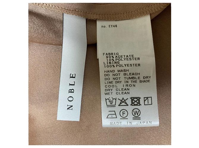Autre Marque Vestido de alcinha em cetim Noble Luna Bege - vista 6