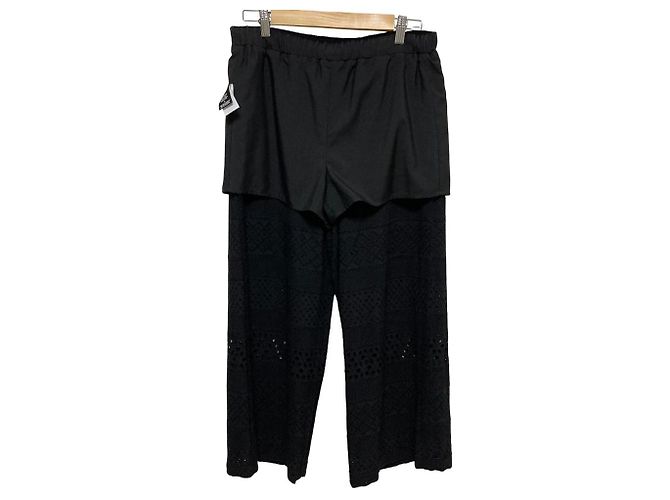 Autre Marque Bestickte Wide-Leg-Hose alice + olivia Schwarz - Ansicht 6