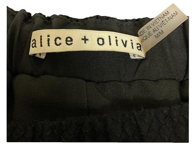Autre Marque Bestickte Wide-Leg-Hose alice + olivia Schwarz - Ansicht 7