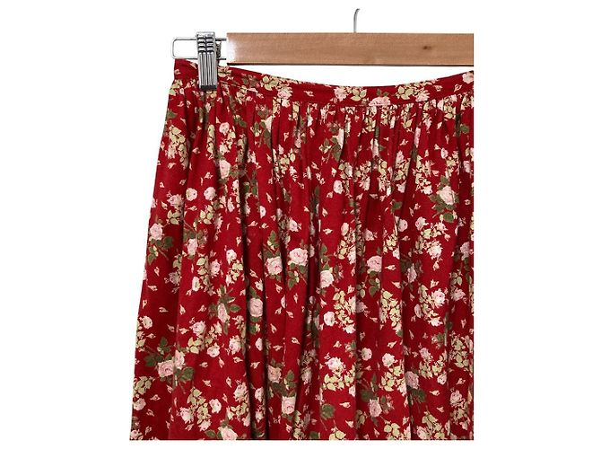 Autre Marque Falda larga acampanada con estampado floral PINK HOUSE Roja - vista 3