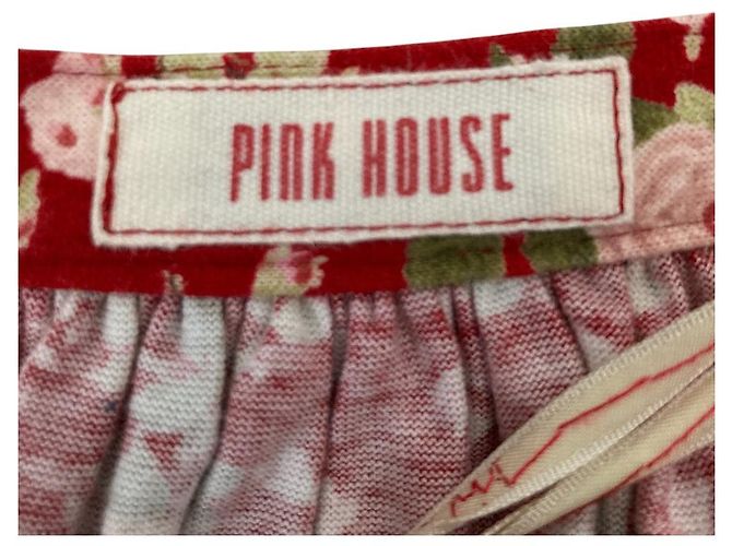 Autre Marque Falda larga acampanada con estampado floral PINK HOUSE Roja - vista 4