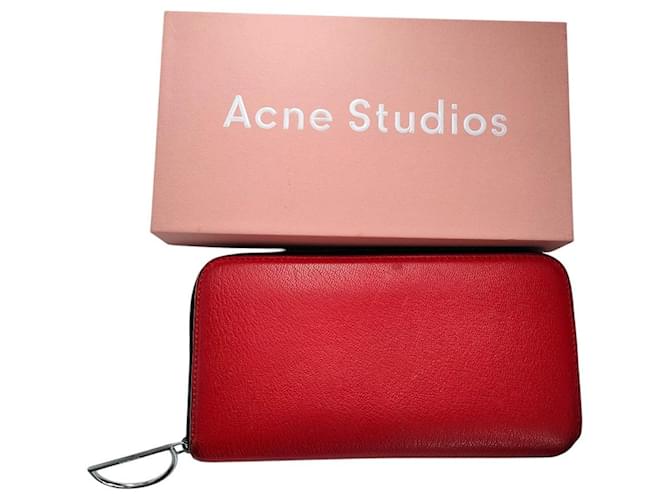 Acne Studios Long Zip Wallet Rot - Ansicht 13