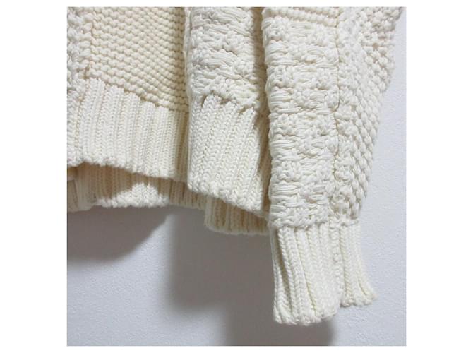 Autre Marque JW Anderson Patchwork Strickpullover in grobem Strick Weiß Aus weiß - Ansicht 5