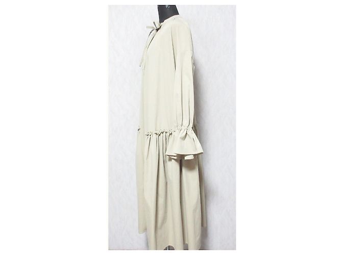 Autre Marque VIRINA Langkleid mit seitlicher Raffung Beige - Ansicht 3
