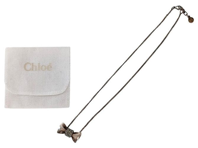 Chloé Collana Chloe Ribbon con strass Argento - vista 10
