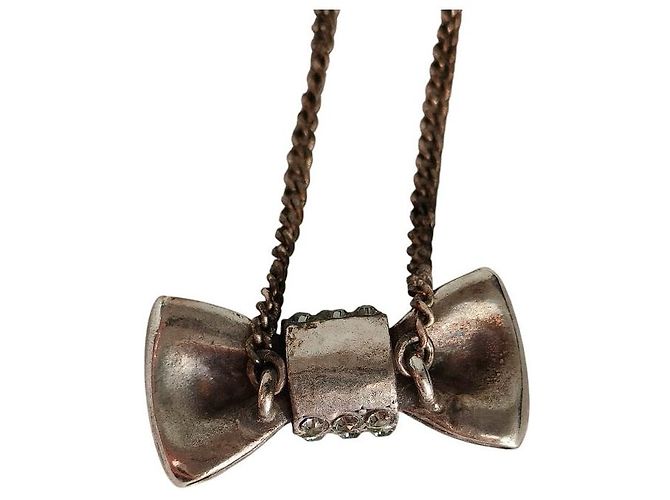 Chloé Collana Chloe Ribbon con strass Argento - vista 4
