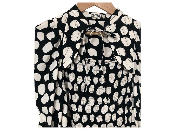Autre Marque snidel Kleid mit Taillenfalten Schwarz - Ansicht 3